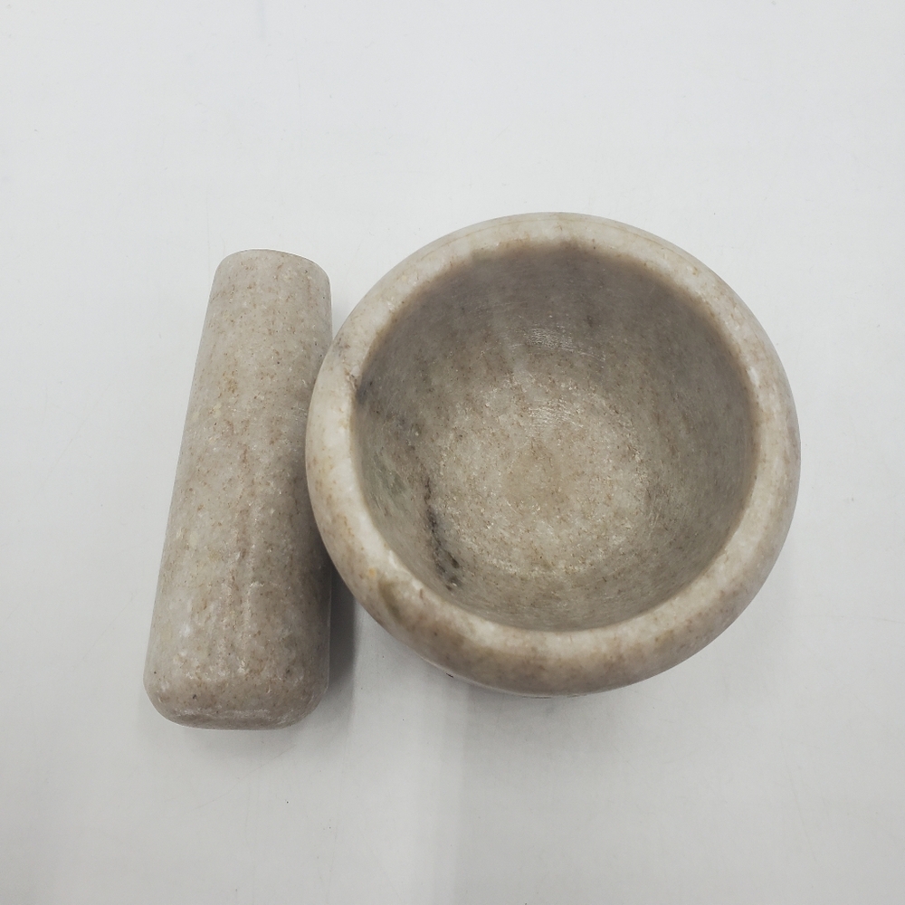 Mortar and Pestle, Stone/Marble, Small Design, Medicinal or Food Made In India - Picture 2 of 6